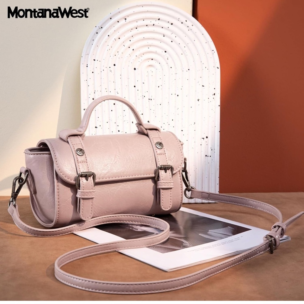 Montana West Pink Mini Bag with Gold Accents - Picture 3 of 6